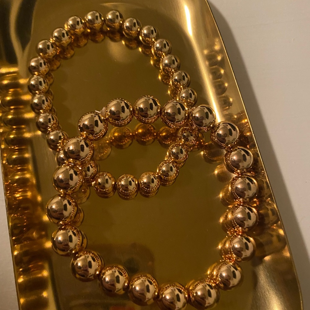 Gold beaded bracelets